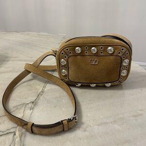 Valentino Garavani Nellcote Suede Shoulder Bag
